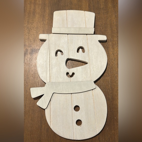 Plywood snowman blank for crafts - Picture 1 of 4